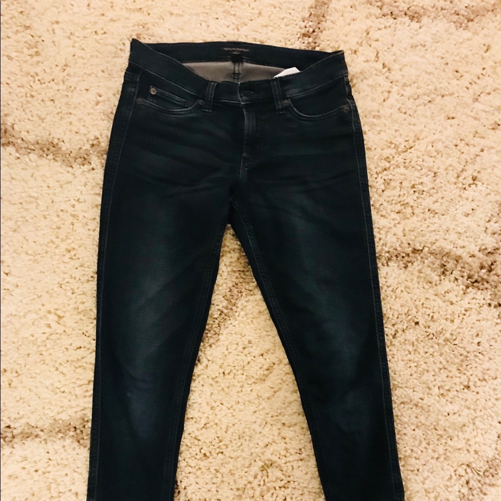 Banana Republic jean leggings ankle zip dark sz 26-*2 FREE Solar-Powered Toys - Picture 2 of 16